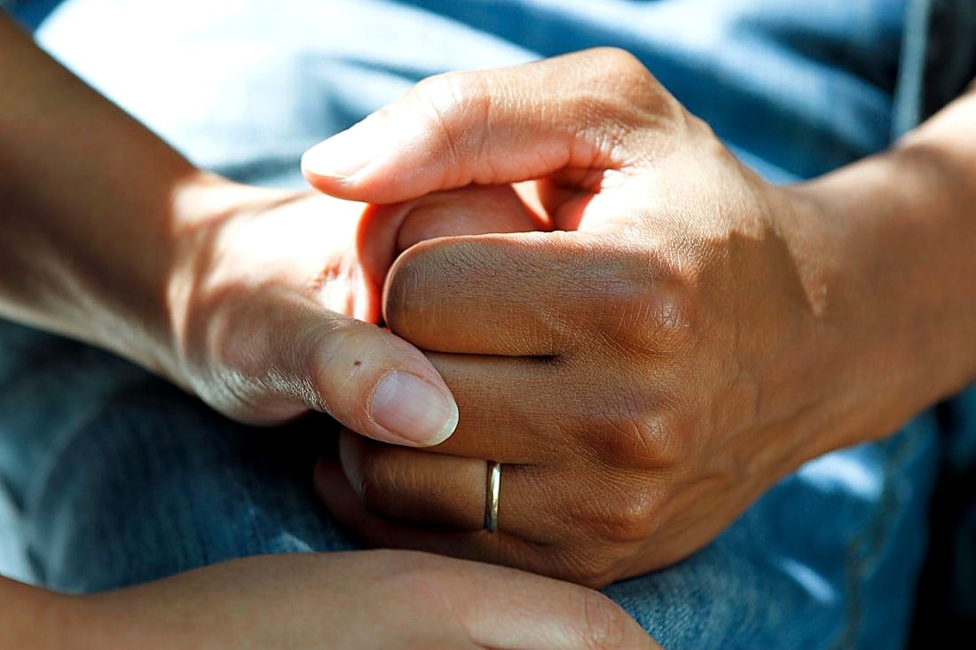 Healthcare professional caring for a senior
